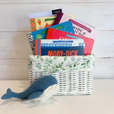 little classics gift basket pink, classic books, babylit board books, babylit books